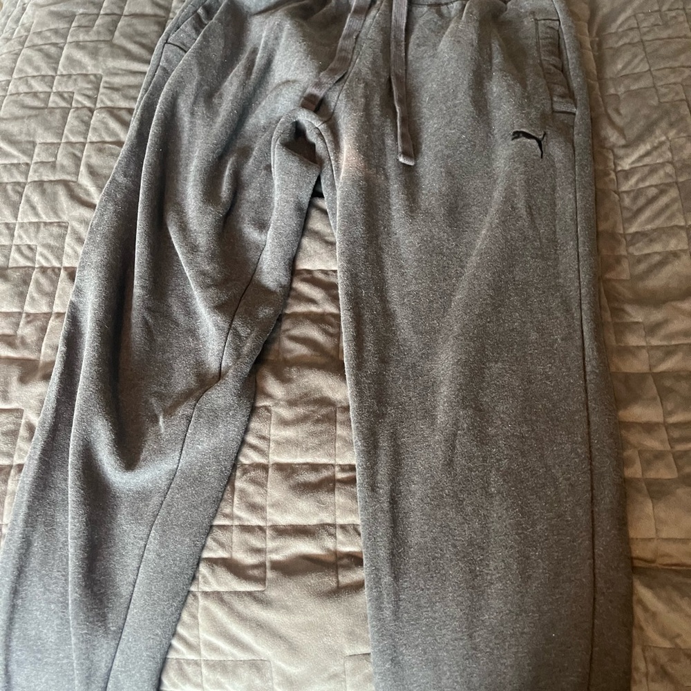 Puma Men's Charcoal Joggers - Large